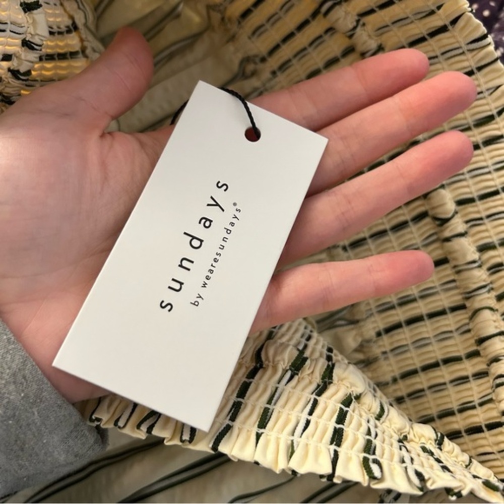NWT Anthropologie Sundays Iona Pull-On‎ Mini Skirt Stripe Print - Picture 7 of 7